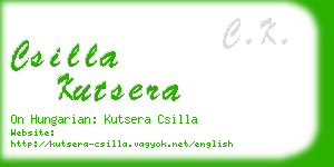 csilla kutsera business card
